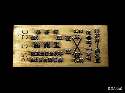 黄铜怀旧车票 - 车站系列